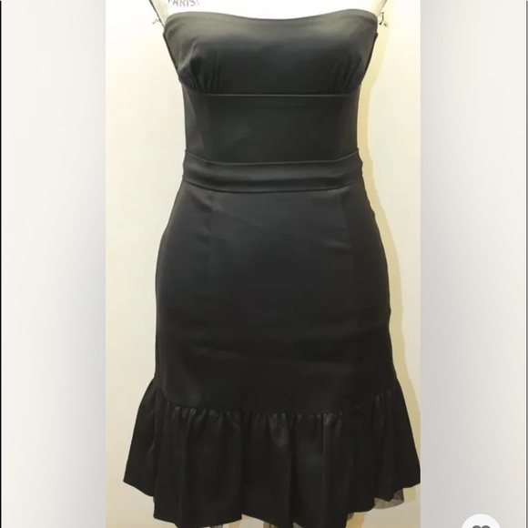 BCBG Max Azria Strapless Black Cocktail Dress Size 0 - Picture 7 of 7
